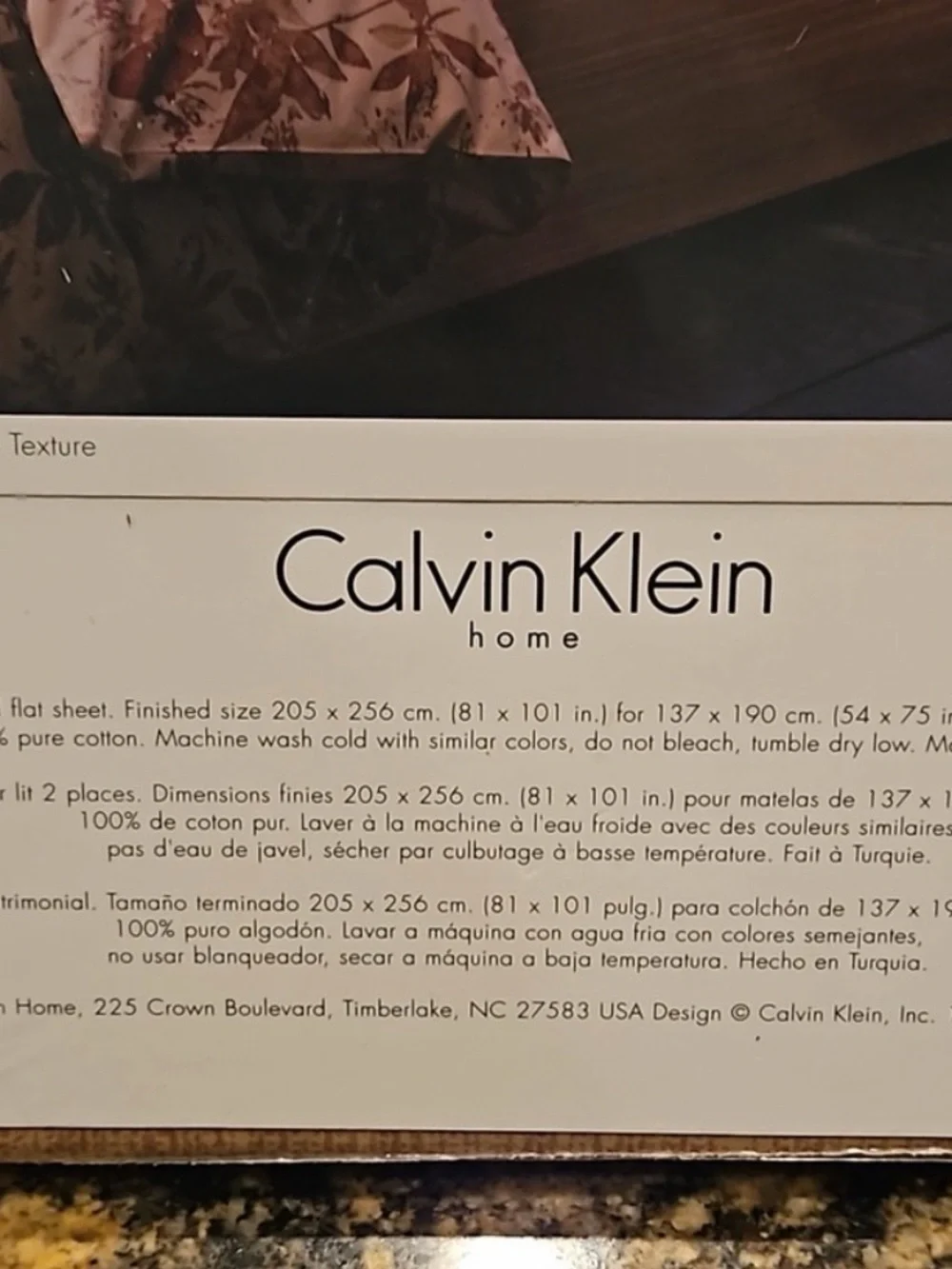 Calvin Klein Home RARE The Khaki Collection Full Flat Sheet Adobe Texture Almond